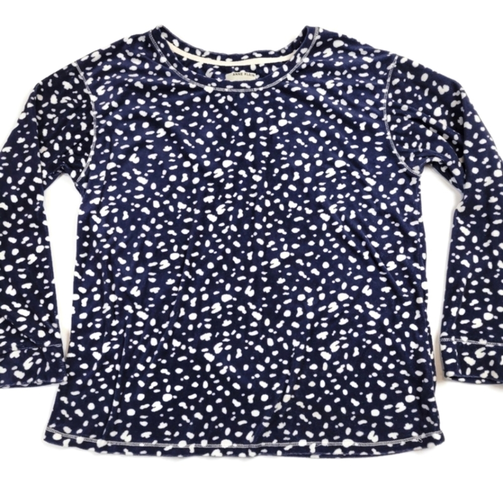 Anne Klein Spotted Pajama Top Small